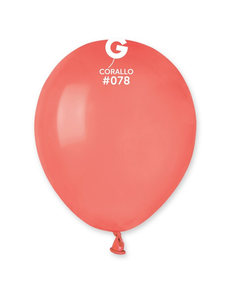 5in Gemar Standard Corallo Balloons 100 # 078 - Joker Party Supply