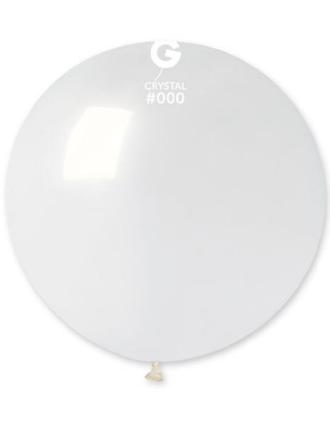 31in Gemar Crystal Clear Balloon 1ct #00 - Joker Party Supply