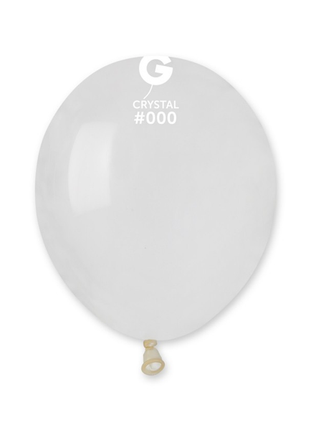 5in Gemar Crystal Clear Balloons 100ct #000 - Joker Party Supply