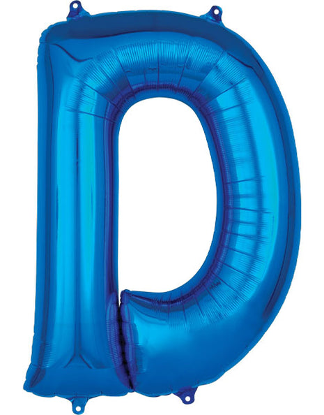 34in Anagram Blue Letter D Balloon - Joker Party Supply