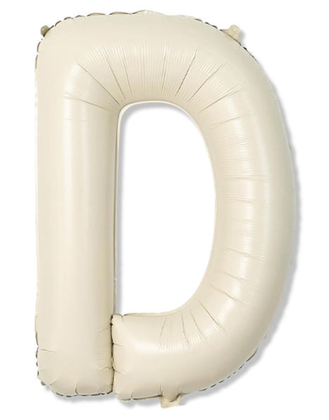40in Joker Party White Sand Letter D Balloon - Joker Party Supply