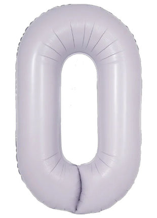 34in DecoChamp Lilac Number 0 Balloon - Joker Party Supply