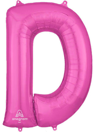 34in Anagram Pink Letter D Balloon - Joker Party Supply