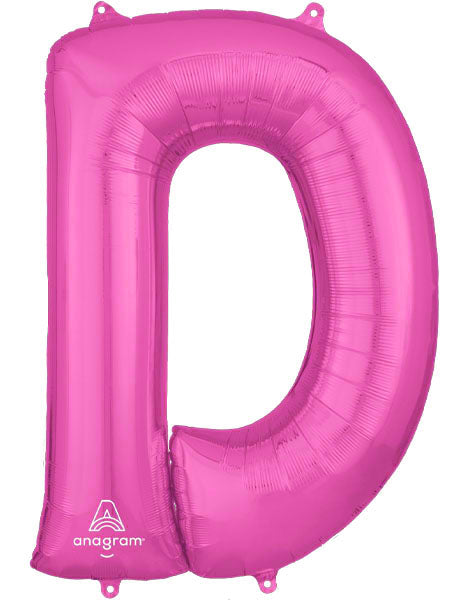 34in Anagram Pink Letter D Balloon - Joker Party Supply