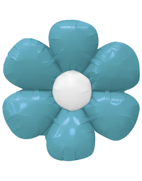 24in DecoChamp Turquoise Daisy Balloon 4ct