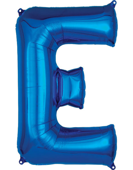 34in Anagram Blue Letter E Balloon - Joker Party Supply