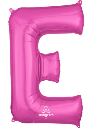 34in Anagram Pink Letter E Balloon - Joker Party Supply
