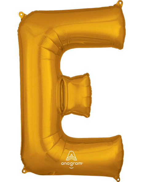 34in Anagram Gold Letter E Balloon - Joker Party Supply