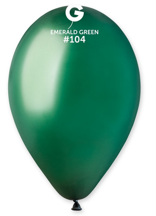 12in Gemar Standard Bottle Green Balloons 50ct #104 - Joker Party Supply
