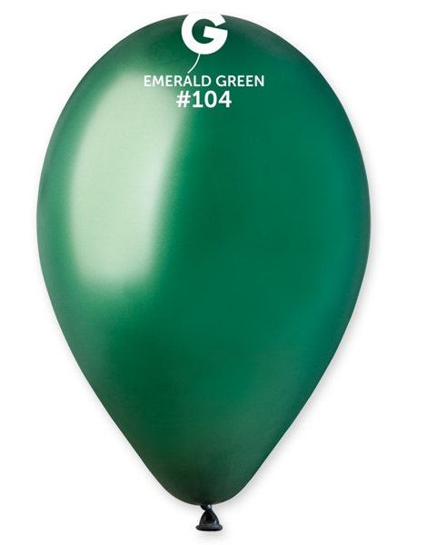 12in Gemar Standard Bottle Green Balloons 50ct #104 - Joker Party Supply