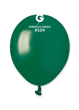 5in Gemar Standard Bottle Green Balloons 100 # 104 - Joker Party Supply