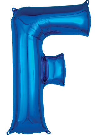 34in Anagram Blue Letter F Balloon - Joker Party Supply