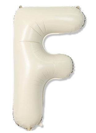 40in Joker Party White Sand Letter F Balloon - Joker Party Supply