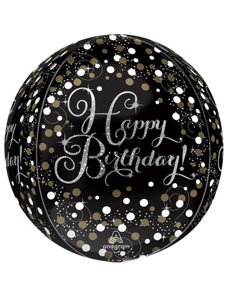 16in Anagram Sparking Birthday Orbz Balloon - Joker Party Supply
