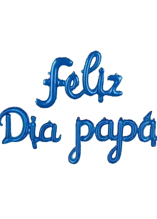 16in Party Blue Feliz Dia Papa Balloon Banner - Joker Party Supply