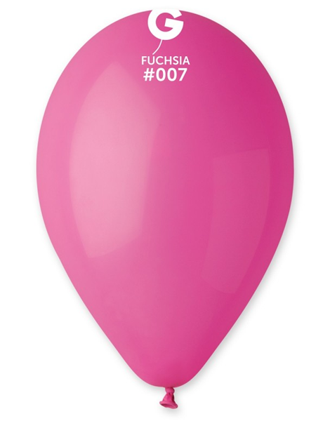 12in Gemar Standard Fuchsia Balloons 50ct #007 - Joker Party Supply