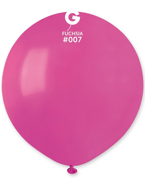 19in Gemar Standard Fuchsia Balloons 25ct #007 - Joker Party Supply