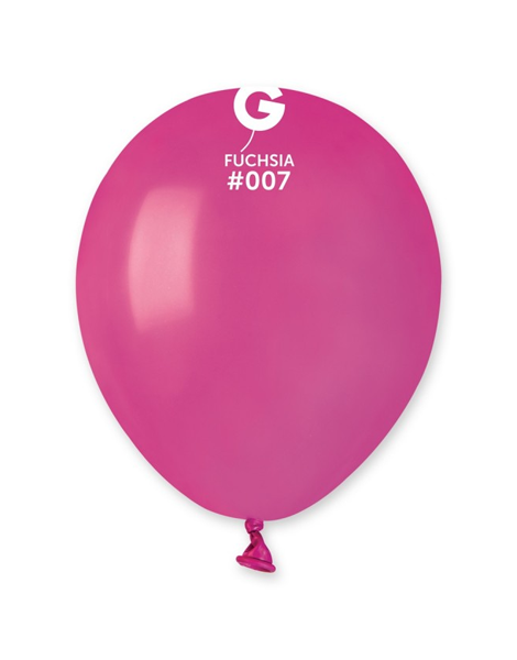 5in Gemar Standard Fuchsia Balloons 100 # 007 - Joker Party Supply