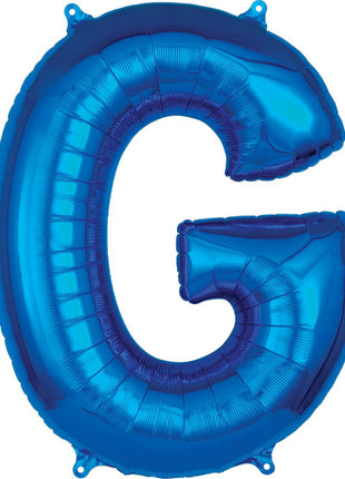 34in Anagram Blue Letter G Balloon - Joker Party Supply