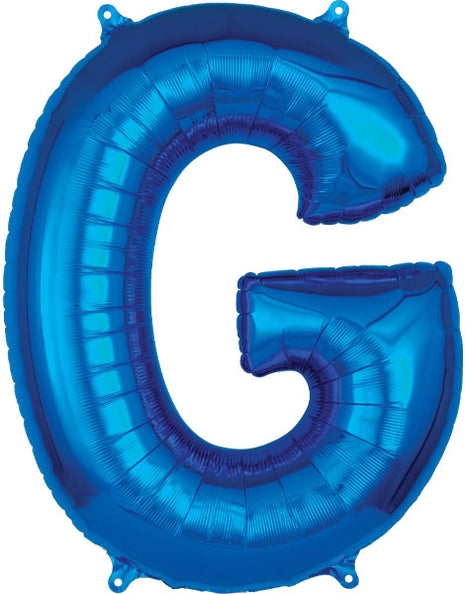 34in Anagram Blue Letter G Balloon - Joker Party Supply