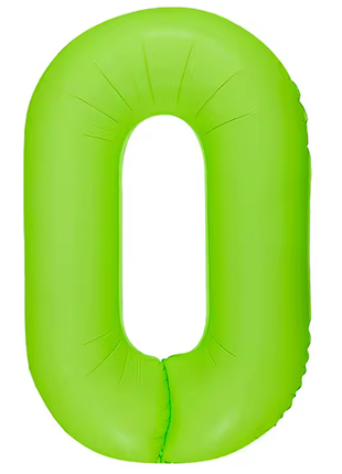 Globo número 0 verde neón DecoChamp de 34 pulgadas