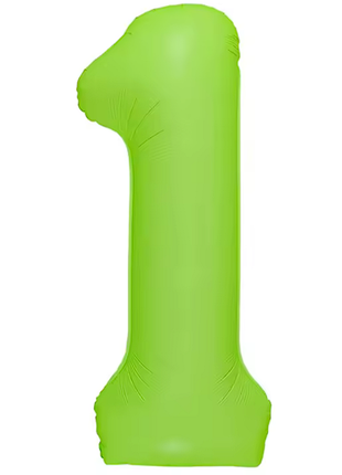 Globo número 1 verde neón DecoChamp de 34 pulgadas