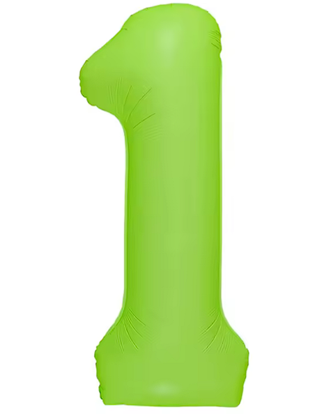 Globo número 1 verde neón DecoChamp de 34 pulgadas