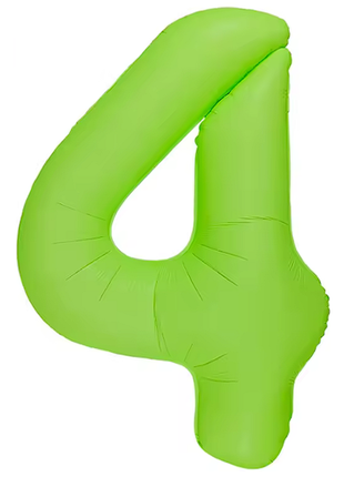Globo número 4 verde neón DecoChamp de 34 pulgadas