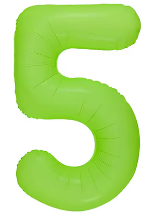 Globo número 5 verde neón DecoChamp de 34 pulgadas