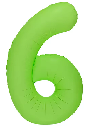 Globo número 6 verde neón DecoChamp de 34 pulgadas