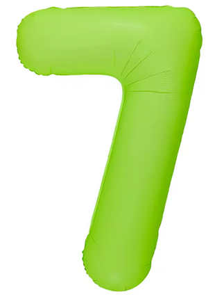 Globo número 7 verde neón DecoChamp de 34 pulgadas