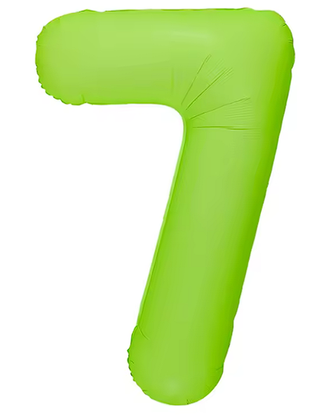Globo número 7 verde neón DecoChamp de 34 pulgadas