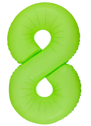 Globo número 8 verde neón DecoChamp de 34 pulgadas