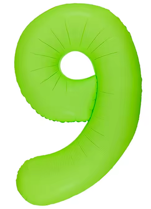 Globo número 9 verde neón DecoChamp de 34 pulgadas