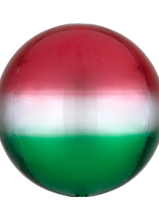 16in Anagram Ombre Red & Green Orbz Balloon - Joker Party Supply