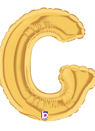 34in Betallic Gold Letter G Megaloons - Joker Party Supply