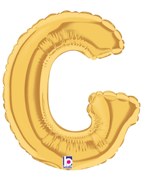 34in Betallic Gold Letter G Megaloons - Joker Party Supply