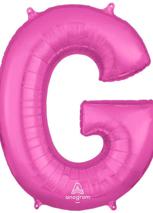 34in Anagram Pink Letter G Balloon - Joker Party Supply