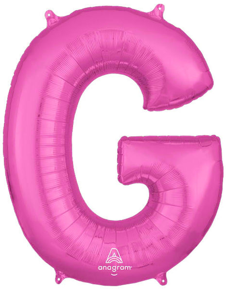 34in Anagram Pink Letter G Balloon - Joker Party Supply