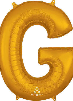34in Anagram Gold Letter G Balloon - Joker Party Supply
