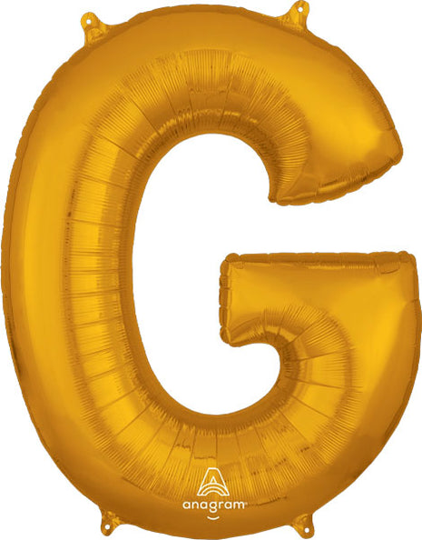 34in Anagram Gold Letter G Balloon - Joker Party Supply