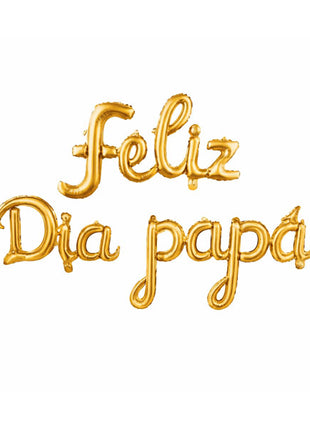 Banner de globo azul Feliz Dia Papa de fiesta de 16 pulgadas