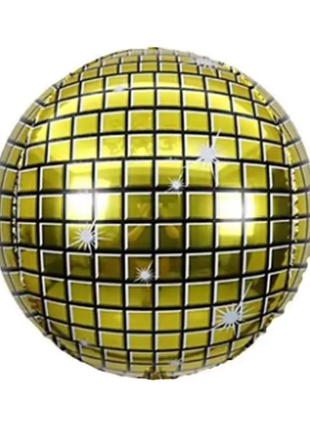 50in Party Gold 4D Disco Ball Balloon - Joker Party Supply