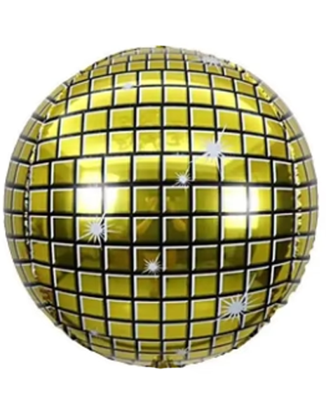 50in Party Gold 4D Disco Ball Balloon - Joker Party Supply