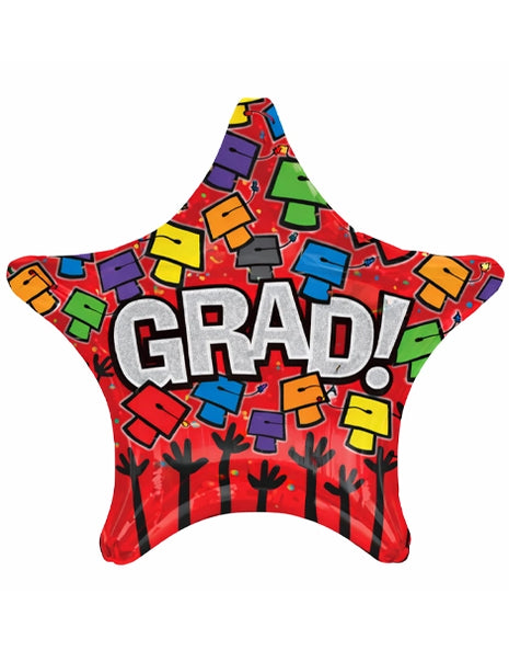 32in Anagram Graduation Hats Off Balloon