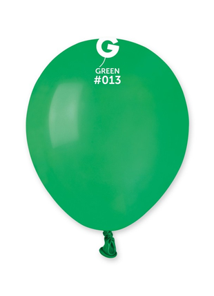 5in Gemar Standard Green Balloons 100 # 012 - Joker Party Supply