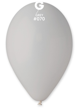12in Gemar Standard Grey Balloons 50ct #070 - Joker Party Supply