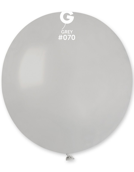 19in Gemar Standard Grey Balloons 25ct #070 - Joker Party Supply