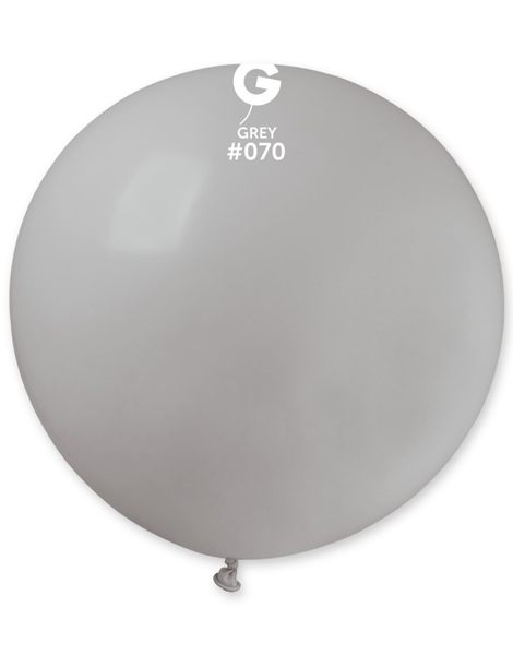 31in Gemar Standard Grey Balloon 1ct #070 - Joker Party Supply