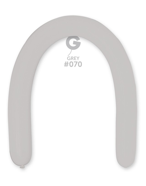 350 Gemar Standard Grey Balloons 50ct #070 - Joker Party Supply